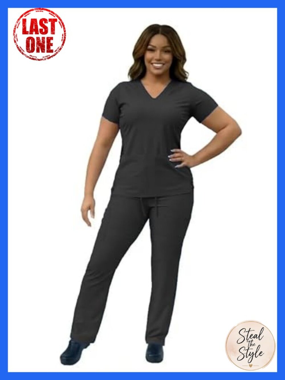 Yogaflex Soft Stretchy Scrub Set Women Tall Petite 2 Pocket Top 5 Pocket Pants
